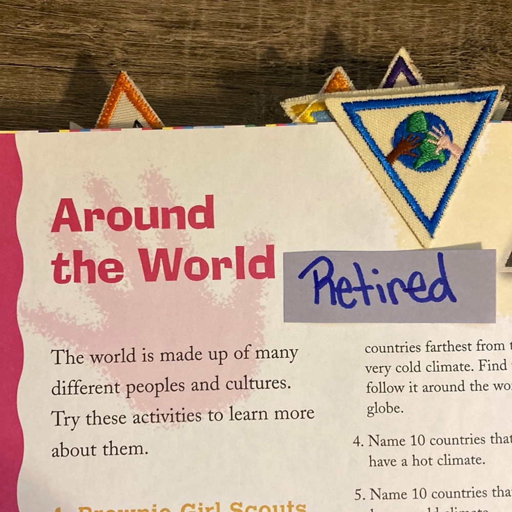 Around the World Blue Border Try-It 
Girl Scouts Badge Patch